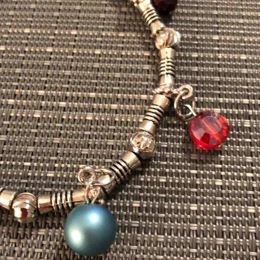 Silver Dangly Ball Charm Bracelet